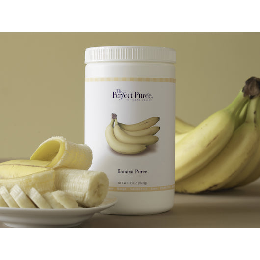The Perfect Puree Banana Puree, 6 x 30 oz Case - Frozen Fruit