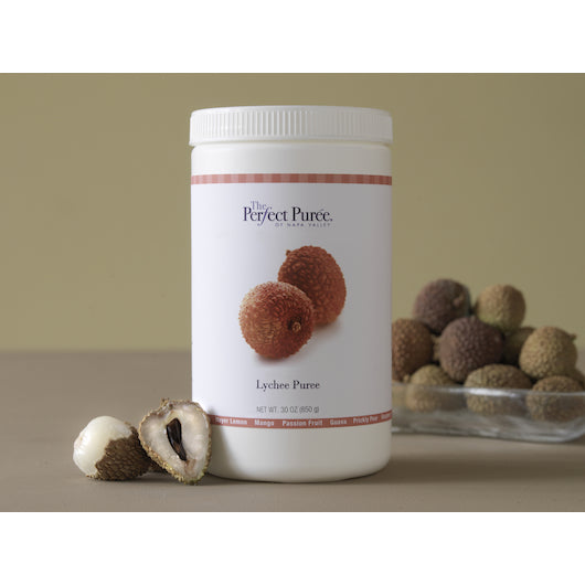 The Perfect Puree Lychee Puree, 6 x 30 oz Case - Frozen Fruit
