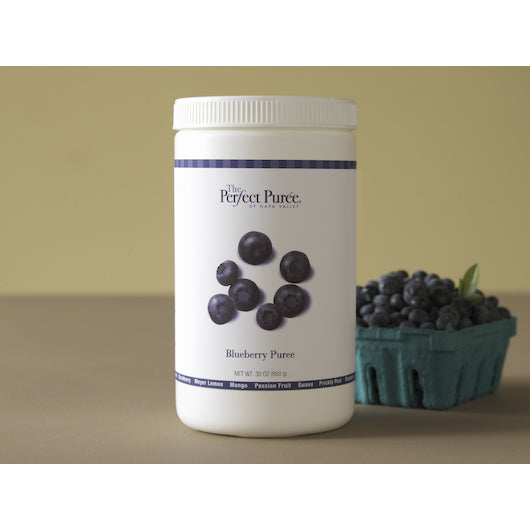 The Perfect Puree Blueberry Puree, 6 x 30 oz Case - Frozen Fruit