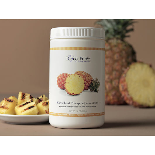 The Perfect Puree Carmelized Pineapple Concentrate, 6 x 30 oz Case - Frozen Fruit