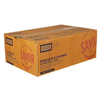 Savor Imports Pineapple Chunks In Juice, 6 x 6.72 lb Case - DOT product image 6