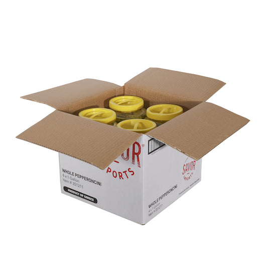 Savor Imports Whole Pepper Pepperoncini, 4 x 1 GA Case - DOT product image 2