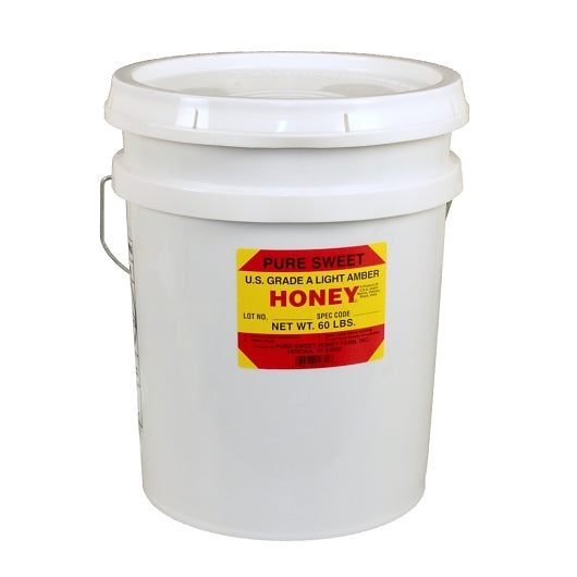 Honey Light Amber Honey Bulk, 1 x 60 lb Case - Pantry Ingredients