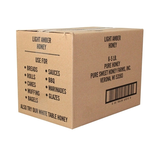 Honey Light Amber Honey Bulk, 6 x 5 lb Case - DOT product image 3