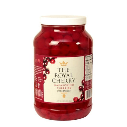 Large Whole Cherries Large Maraschino Cherry Without Stem, 4 x 1 GA Case - Fruit & Sides