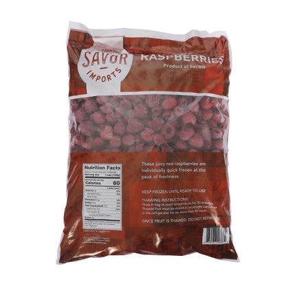 Savor Imports Individual Quick Frozen Whole Raspberry, 2 x 5 lb Case - DOT product image 2