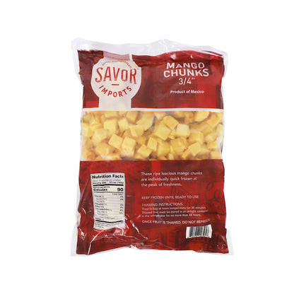 Savor Imports Individual Quick Frozen Mango Chunks, 2 x 5 lb Case - Frozen Fruit