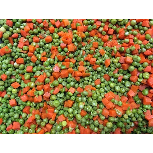 Commodity Vegetables Diced Peas & Diced Carrots, 1 x 20 lb Case - Frozen Vegetables & Sides