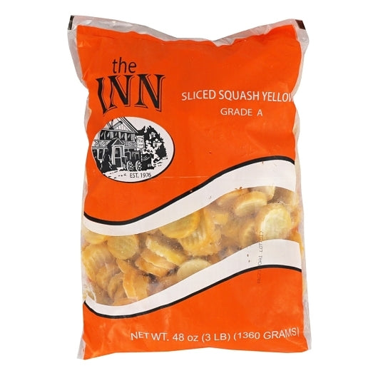Inn Foods Sliced Full Yellow Squash, 12 x 3 lb Case - Frozen & Refrigerated