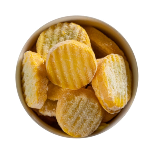 Savor Imports Crinkle Cut Sliced Yellow Squash, 1 x 20 lb Case - Frozen & Refrigerated