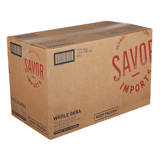Savor Brands Whole Okra, 12 x 2.5 lb Case - DOT product image 5