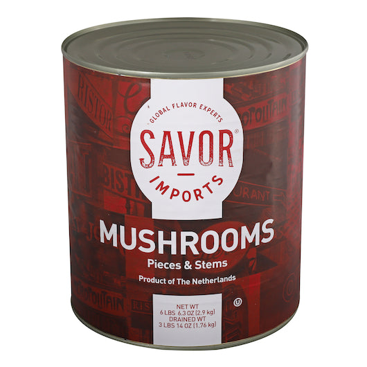 Savor Imports Mushroom Pieces & Stems, 6 x 10 CN Case - Fruit & Sides