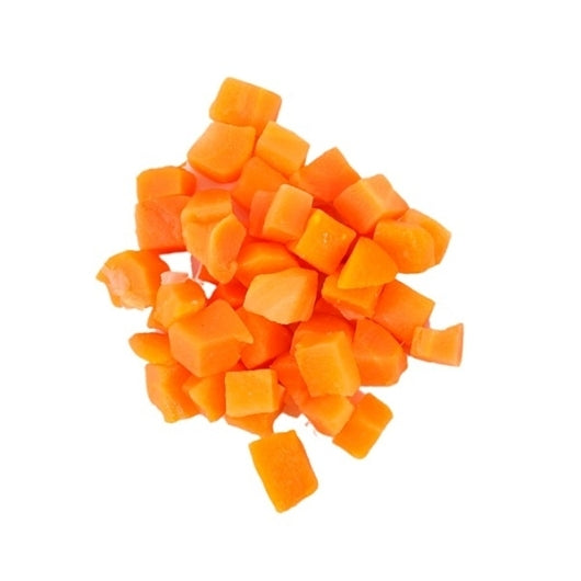 Commodity Vegetables Diced Carrots, 1 x 20 lb Case - Frozen Vegetables & Sides