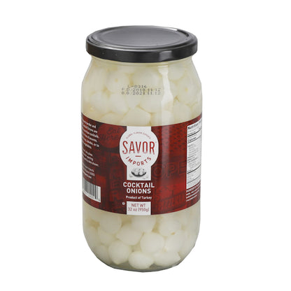 Savor Imports Cocktail Onions, 6 x 32 oz Case - Condiments & Sauces