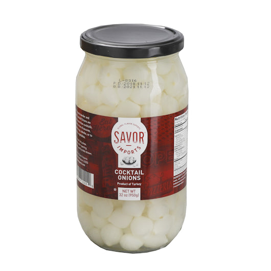 Savor Imports Cocktail Onions, 6 x 32 oz Case - Condiments & Sauces