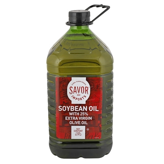 Savor Brands 75% Soybean Oil/25% Extra Virgin Olive Oil Blend, 6 x 1 GA Case - Condiments & Sauces