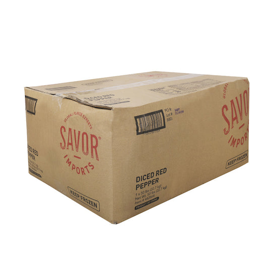 Savor Imports IQF 3/8" DICED RED PEPPER, 1 x 50 lb Case - DOT product image 4