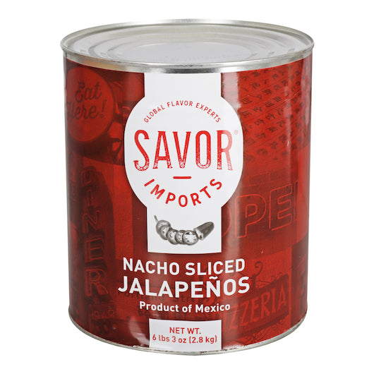 Labranza Jalapeno Nacho Sliced Green Jalapeno Peppers, 6 x 10 CN Case - Fruit & Sides