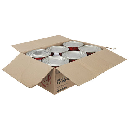 Savor Roasted Whole Red Pepper, 6 x 5.513 lb Case - DOT product image 3