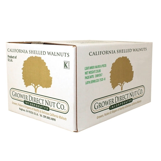 Pecans SunflowerKernals Halves Light Amber Combo Walnut Halves & Pieces, 1 x 25 lb Case - DOT product image 3