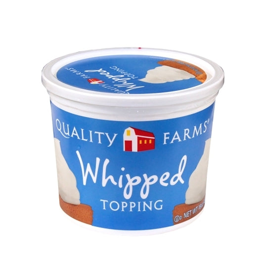 Quality Farms Ready To Use Whipped Topping Bowl, 12 x 16 oz Case - Plates Bowls