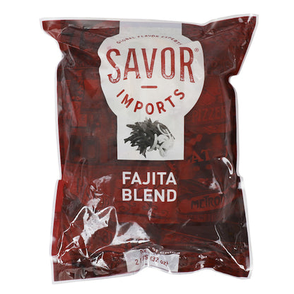 Savor Imports IQF Onion & Pepper Fajita Blend, 6 x 2 lb Case - Condiments & Sauces