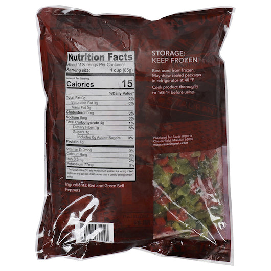 Savor Imports Diced Red & Green Pepper Blend, 6 x 2 lb Case - DOT product image 2