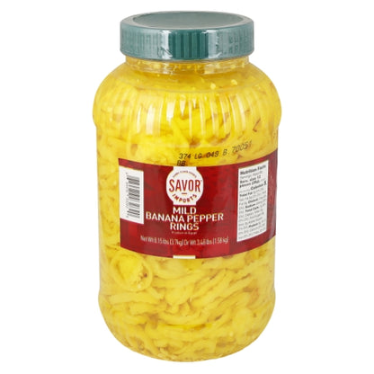 Savor Brands Mild Banana Pepper Rings, 4 x 1 each Case - Fruit & Sides