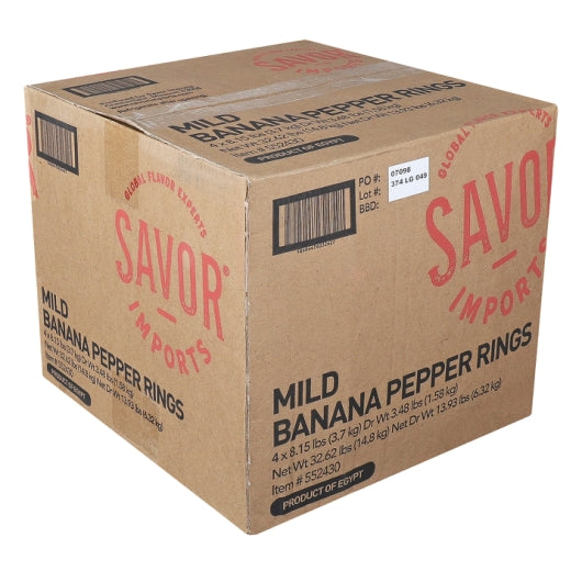 Savor Brands Mild Banana Pepper Rings, 4 x 1 each Case - DOT product image 5