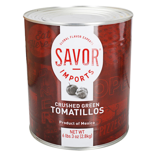 Savor Imports Crushed TOMATILLOS, 6 x 6.19 lb Case - Condiments & Sauces