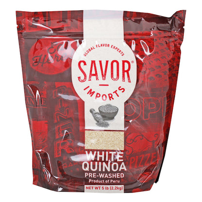 Savor Imports White Quinoa Grain Bulk, 2 x 5 lb Case - Rice & Grains