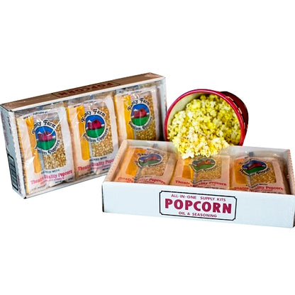 Commodity Popcorn Cash & Carry Tray Pack, 3 x 15 x 8 oz Case - Popcorn, Pretzels & Snack Mix