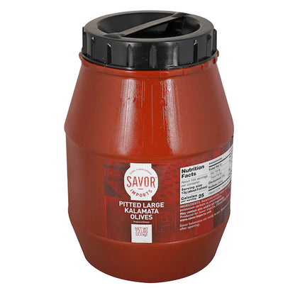 Savor Imports Large Pitted Kalamata Olives Bulk, 4 x 7.27 lb Case - Condiments & Sauces