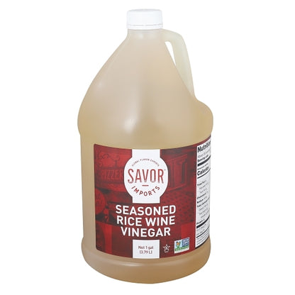 Savor Seasoned Rice Wine 4.5% Vinegar Bulk, 4 x 1 GA Case - Rice & Grains