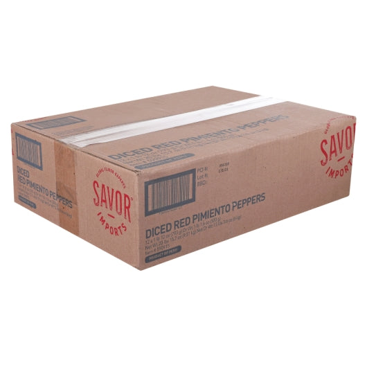 Savor Red Pimento Peppers, 12 x 28 oz Case - DOT product image 5