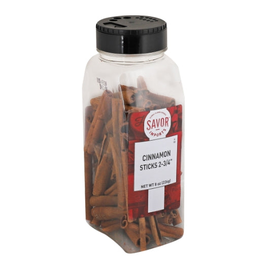 Savor Imports Cinnamon Sticks 2.75", 6 x 8 oz Case - Spices Seasonings