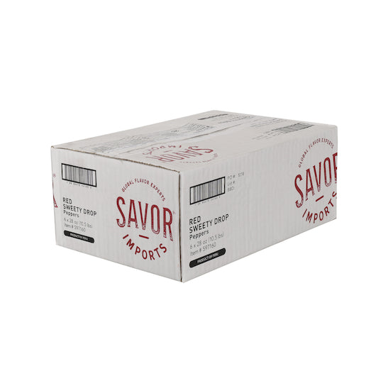 Sweety Drop Red Sweety Drop Peruvian Peppers, 6 x 28 oz Case - GS1 closed shipping case image