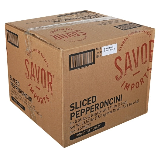 Savor Imports Sliced Pepperoncini Pepper, PET, 4 x 1 GA Case - DOT product image 5
