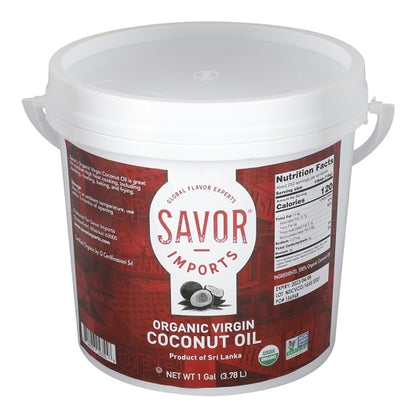 Savor Brands Organic Coconut Oil Bulk Coconut Oil, 2 x 1 GA Case - Pantry Ingredients