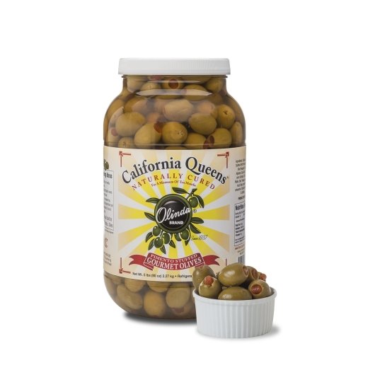 Copia Pimento Stuffed Queen Olives, 110/120 Count, 4 x 1 GA Case - Condiments & Sauces