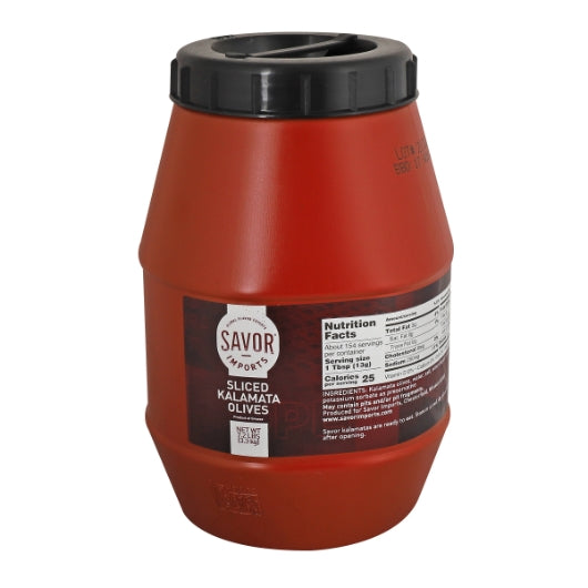 Savor Imports Kalamata Olive Slices Bulk, 4 x 2 KG Case - Condiments & Sauces