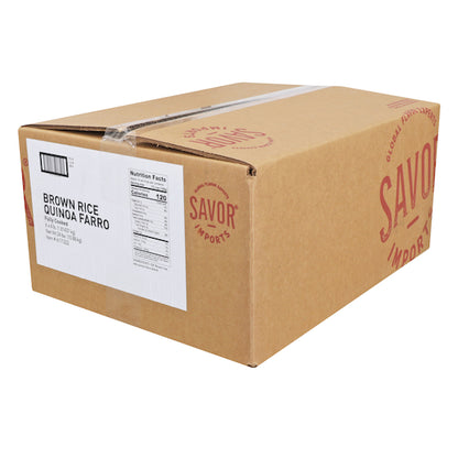 Savor Imports IQF FULLY COOKED BROWN RICE, QUINOA & FARRO BLEND, 6 x 4 lb Case - DOT product image 5