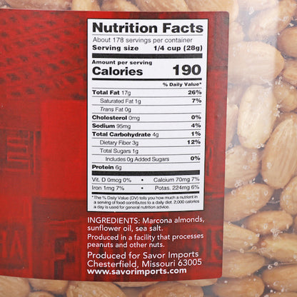 Savor Imports FRIED & SALTED MARCONA ALMOND, 1 x 11 lb Case - DOT product image 2