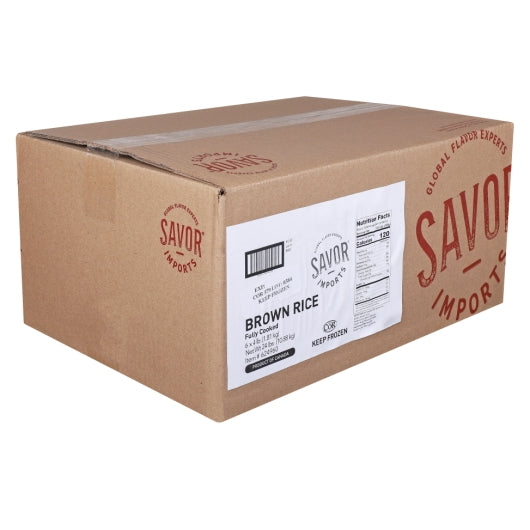 Savor Imports IQF FULLY COOKED BROWN RICE, 6 x 4 lb Case - DOT product image 5