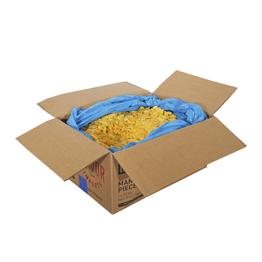 Savor Brands Individual Quick Frozen Mango Pieces, 1 x 30 lb Case - Frozen Fruit