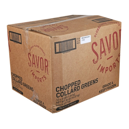 Savor Brands CHOPPED COLLARD GREENs, 12 x 3 lb Case - DOT product image 5
