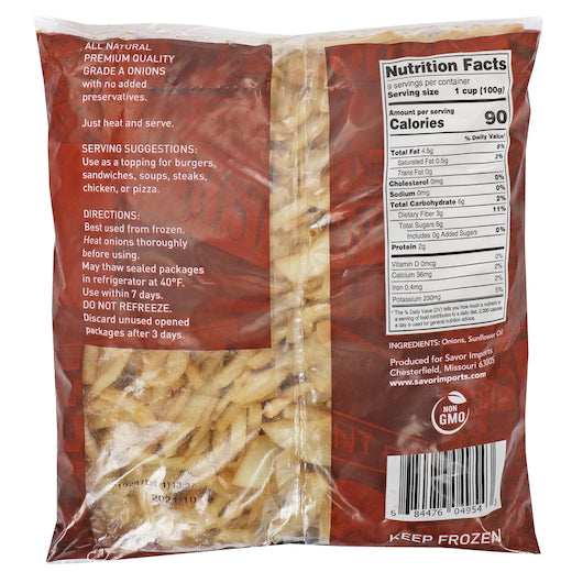 Savor Imports IQF Sliced Caramelized Onion, 12 x 2 lb Case - DOT product image 2