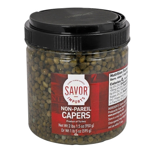 Savor Imports Non Pareils Capers Jar, 6 x 32 oz Case - Condiments & Sauces