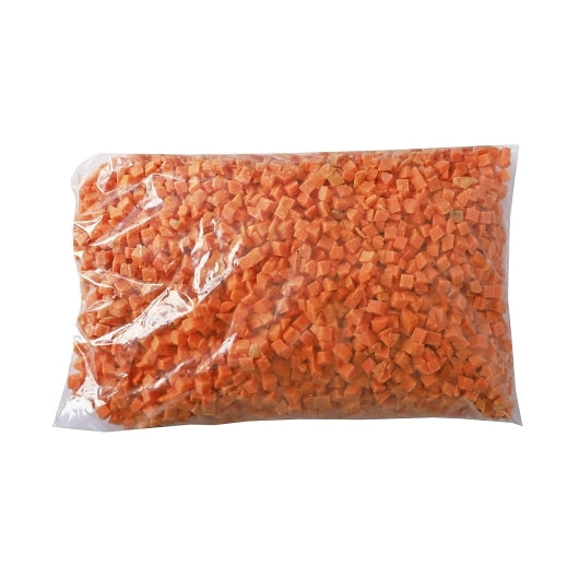 Commodity Vegetables Individual IQF .375 Inch Diced Sweet Potato, 4 x 5 lb Case - Frozen Potatoes Sides