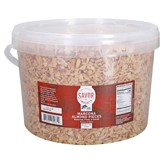 Savor Imports Marcona Almond Pieces, 1 x 11 lb Case - Nuts & Seeds